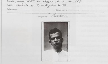 1919 - Ficha de internação do escritor Lima Barreto