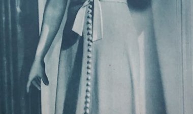 1937 - Moda: vestido de lã para passeio