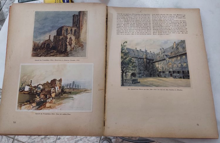 Livro Diário Fotográfico do Ditador Adolf Hitler, raridade editada em 1935, em Alemão Gótico