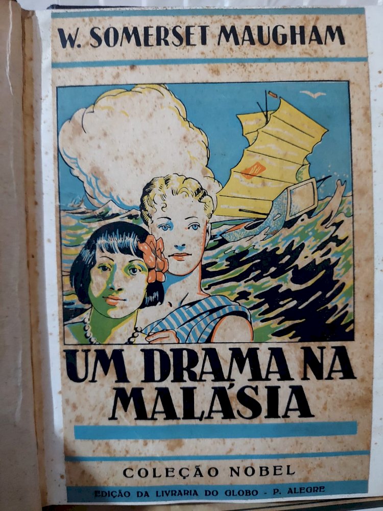 Kit 2 Livros W. Somerset Maugham, Um Drama na Malásia, Férias de Natal. Volumes com Capa em Couro e Lombada em Vermelho, Editora Globo, 1938